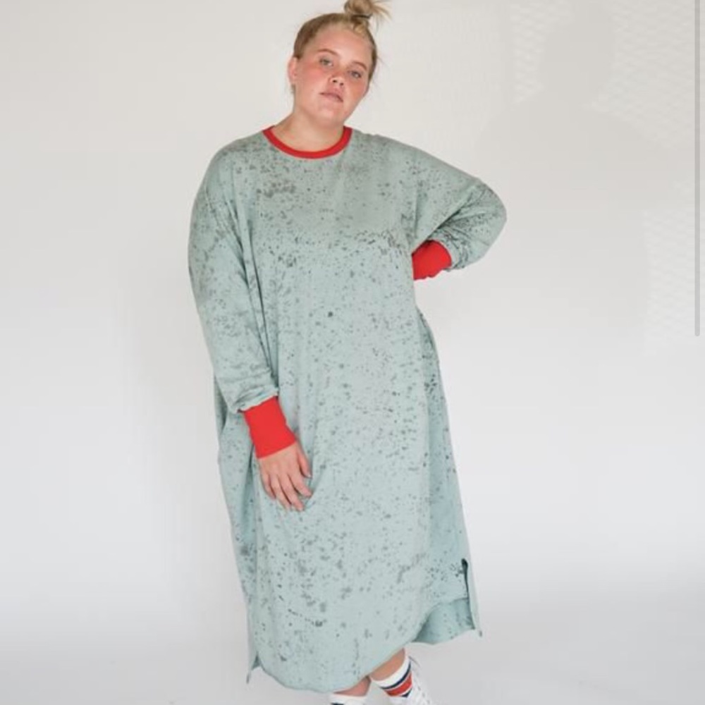 ISO State cuff dress in lichen, s/m
